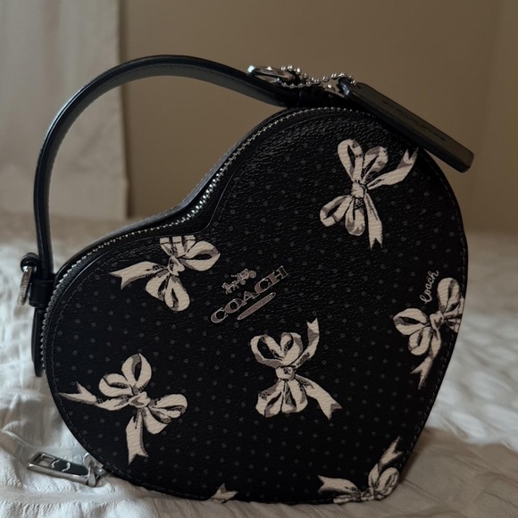 Coach Black Heart-Shaped Bag